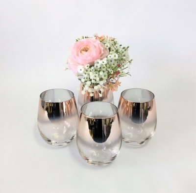 Rose gold vases $4.40 each (flowers not included)