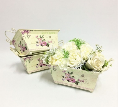 Cream flower bucket $6.60 each (flowers not included)