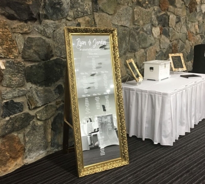 Large gold mirror