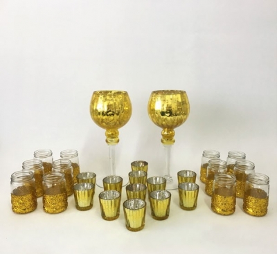 Assorted gold vases P.O.A.