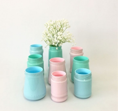 Assorted pastel vases P.O.A.