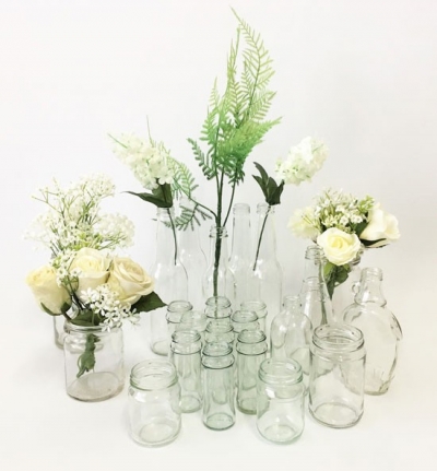 Assorted glass vases P.O.A.