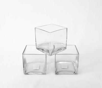Square glass vases 12cm x 12cm $7.70 each