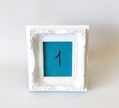 Table Number small square ornate 11cm x 12cm $3.30 each