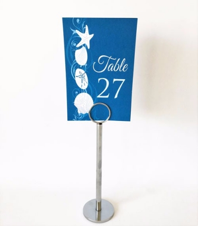 Silver stand for table number (card not included) 1-12 $1.50 each