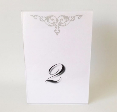 Table Number plastic card holder 1-9 $2.20 each