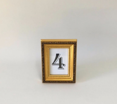 Table Number ornate gold small 10cm x 13cm 1-24 $3.30 each