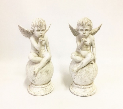 Medium stone cherubs 30cm $11.00 each