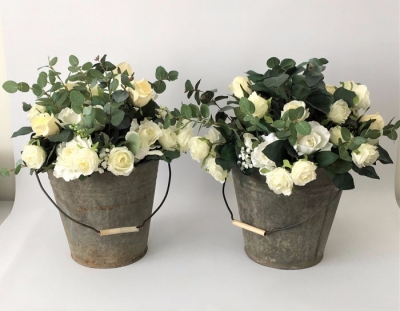 Vintage Pale with silk flowers P.O.A.