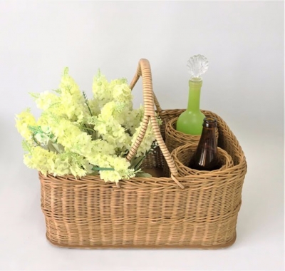 Vintage picnic baskets with silk flowers P.O.A.