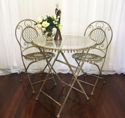 Small French Cafe Signing Table Ensemble $99.00