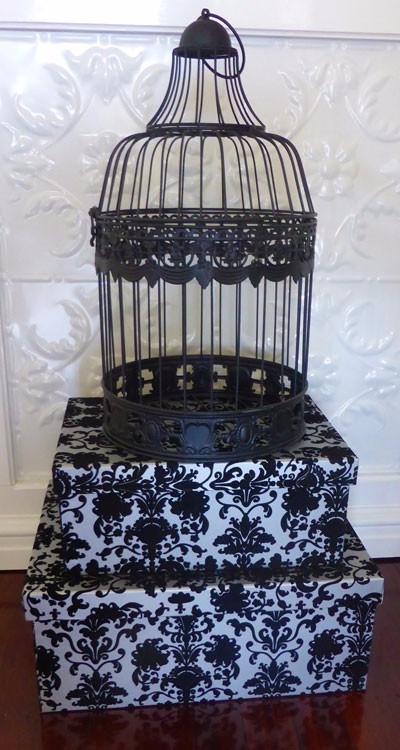 Black Metal Birdcage Card Box $33.00 - Birdcage Only $17.50