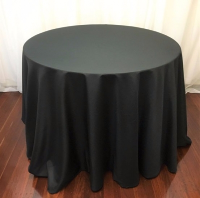 Black satin table cloth $13.20 each