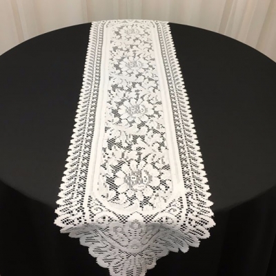 Short crochet lace table runner $3.30 each (2 available)