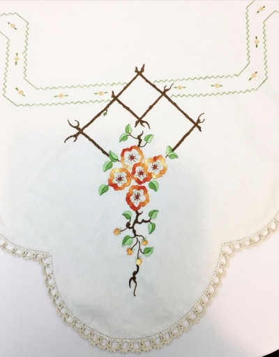 Vintage embroided tablecloth $13.20 each - 1 available