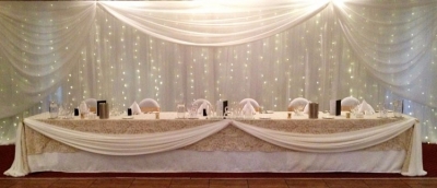 Gold damask banquet tablecloth only $55.00