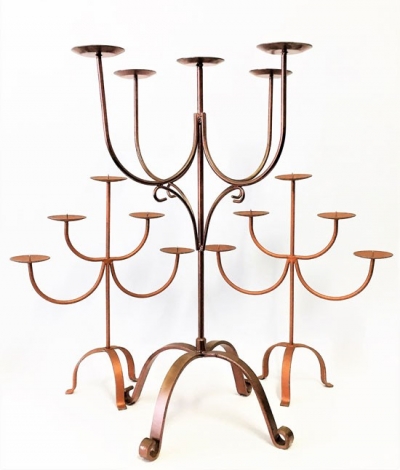 Rose Gold wire candle holders