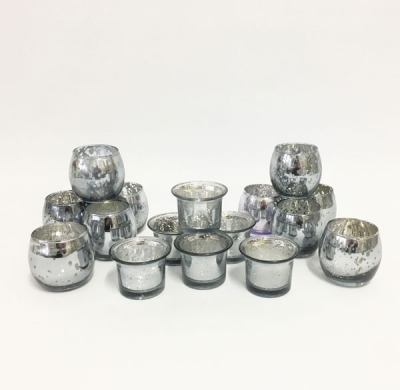 Assorted silver tea light holders from $1.10 including tea light