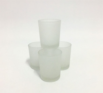 Frosted glass tea light holders $1.10 each including tea light