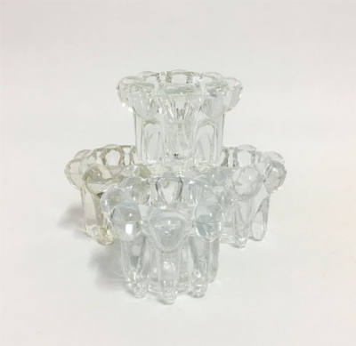 Glass taper candle or tea light holders $1.10 each (candles not included)