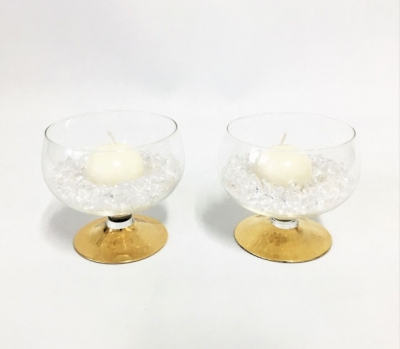 Gold footed tea light or candle holders $2.20 each (candles not included)