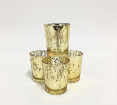 Gold mercury glass tea light holders $1.65 each including tea light