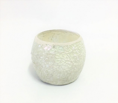 White mosaic votive $4.40 inc tea light
