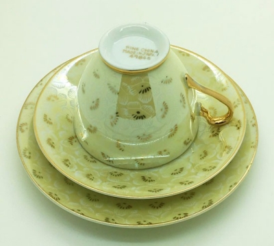 Cup and saucer trio set $3.50 set