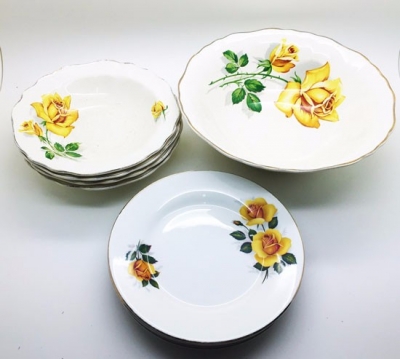 Vintage dinner plate set