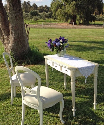 Vintage signing table ensemble $187.00 Not available for DIY