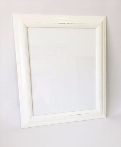White shabby frame/blackboard 53cm x 64cm $15.00 each