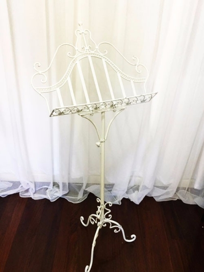 White metal music stand $35.00 each