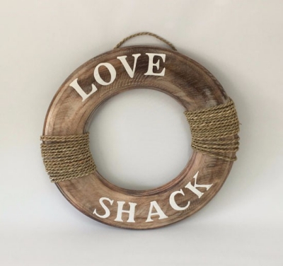 Wooden Love Shack sign 40cm $15.00 each