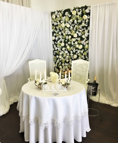 Flower wall backdrop
