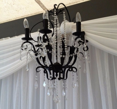 Cheandelier attachment for backdrop