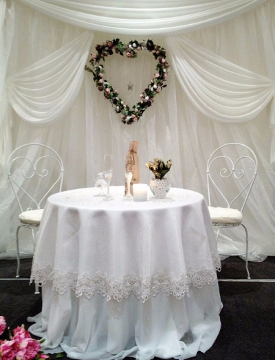 Backdrop with flower heart