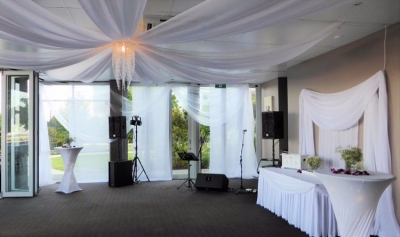 Ceiling drapes - Cassellas Restuarant