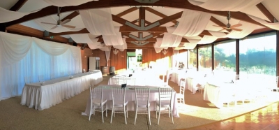 Ceiling drapes - St Aidans Winery