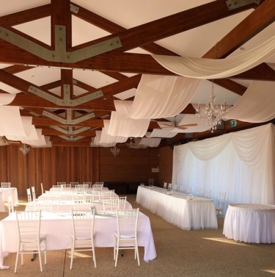 Ceiling drapes - St Aidans Winery