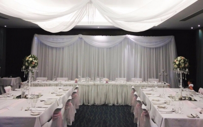Ceiling drapes and Backdrop - Bunker Bay Resort